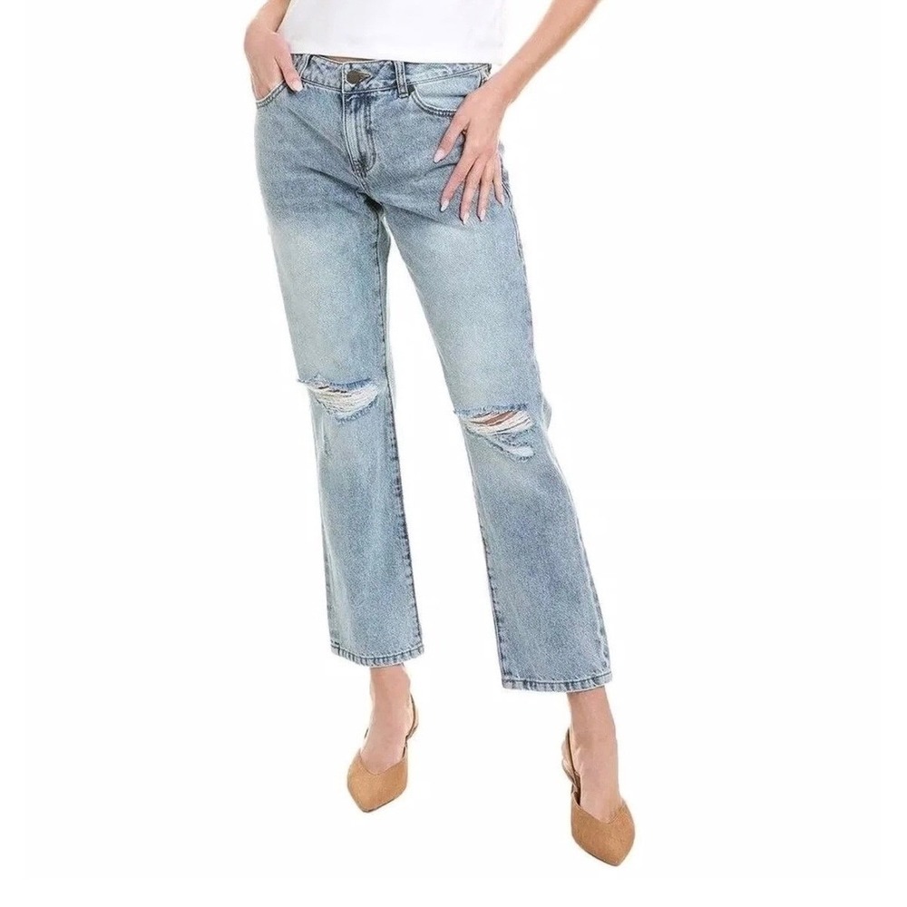 cabi 100% Boyfriend Jeans‎ Women's Size 0 #6071 EUC 100% Cotton Distressed
